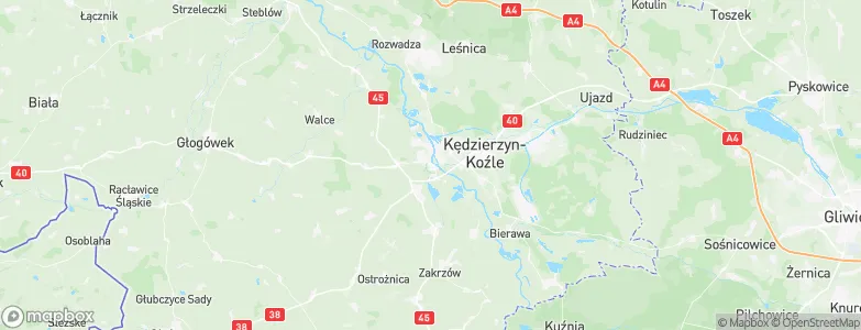 Koźle, Poland Map