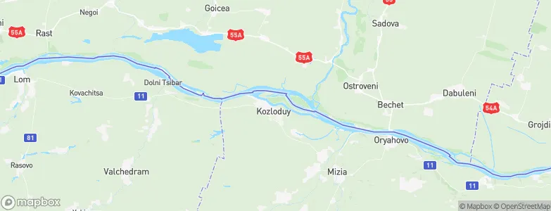 Kozloduy, Bulgaria Map