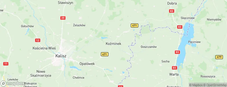 Koźminek, Poland Map