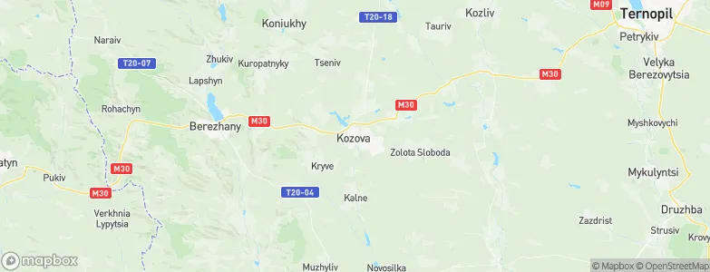Kozova, Ukraine Map