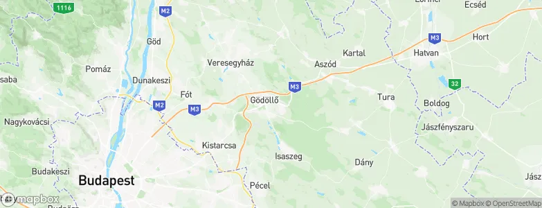 Központimajor, Hungary Map