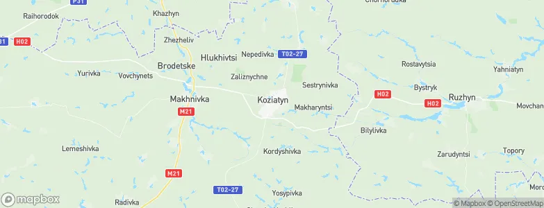 Kozyatyn, Ukraine Map