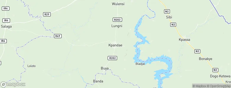 Kpandae, Ghana Map