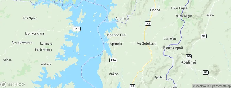Kpandu, Ghana Map