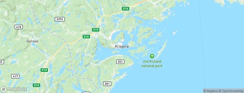 Kragerø, Norway Map