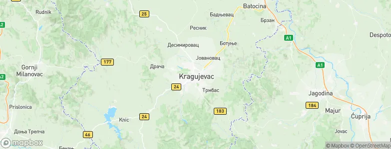 Kragujevac, Serbia Map