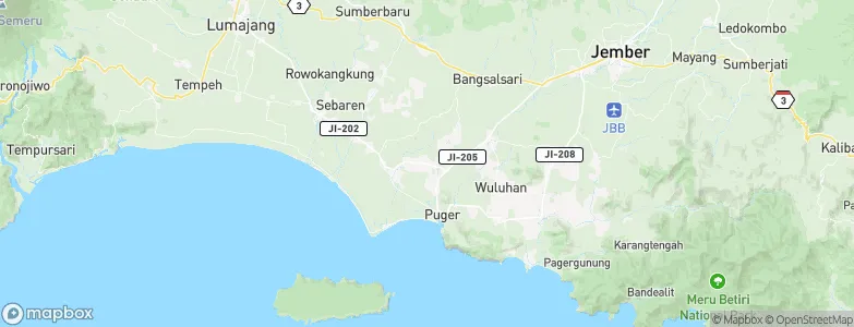 Krajan Timur Mlokorejo, Indonesia Map