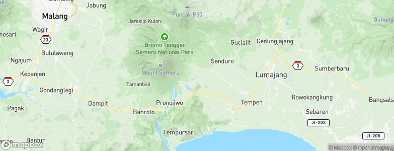 Krajansumbermujur, Indonesia Map