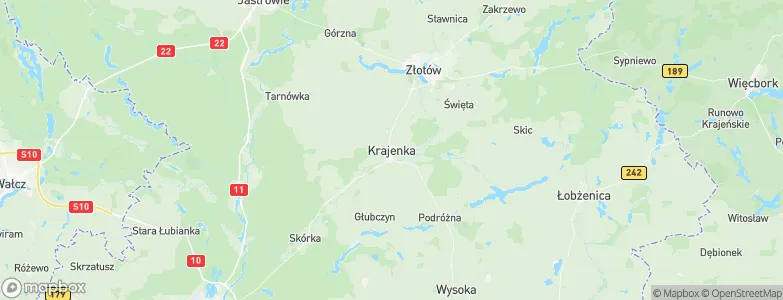 Krajenka, Poland Map