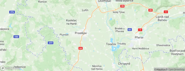 Kralice na Hané, Czechia Map