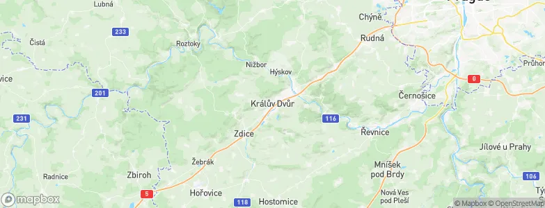 Kraluv Dvur, Czechia Map