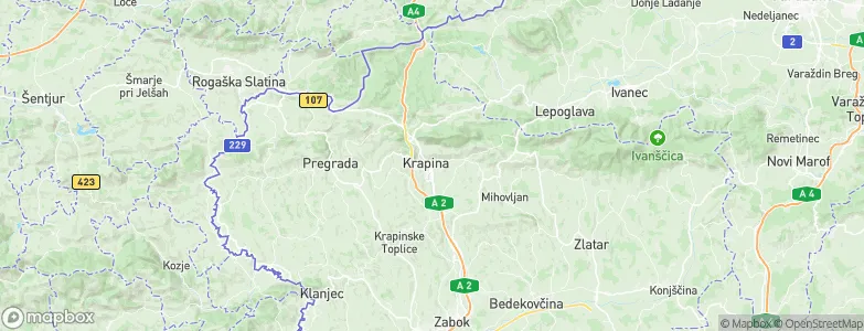 Krapina, Croatia Map