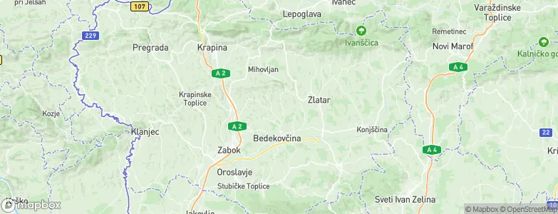 Krapinsko-Zagorska Županija, Croatia Map