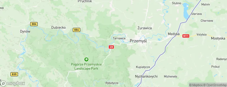 Krasiczyn, Poland Map