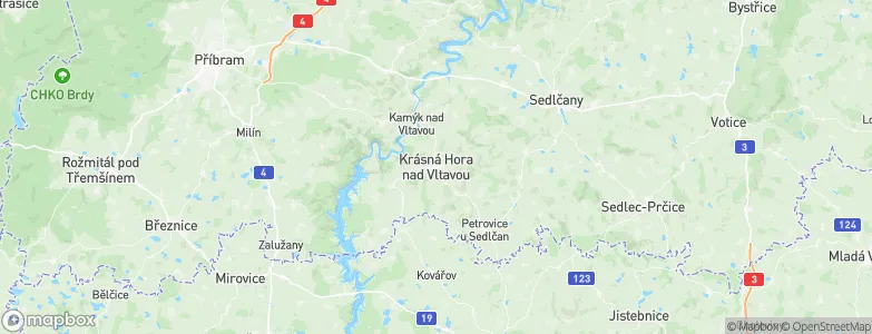 Krásná Hora nad Vltavou, Czechia Map