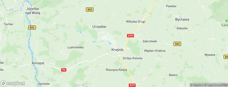 Kraśnik, Poland Map