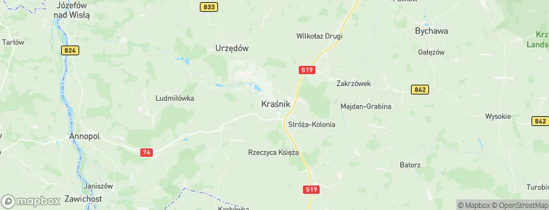Kraśnik, Poland Map