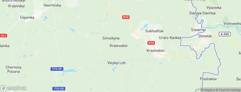 Krasnodon, Ukraine Map