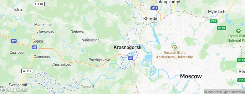 Krasnogorsk, Russia Map