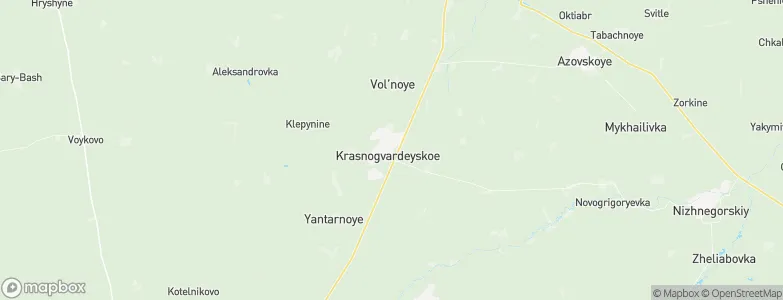 Krasnogvardeyskoye, Ukraine Map