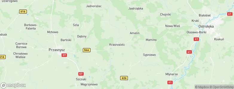 Krasnosielc, Poland Map