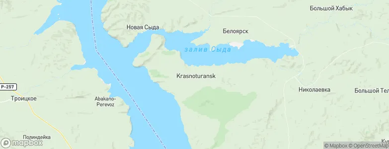 Krasnoturansk, Russia Map
