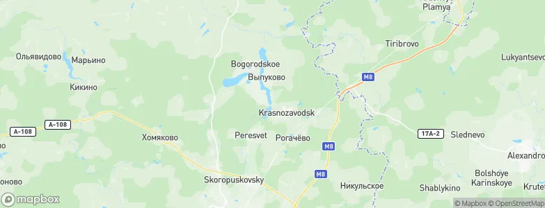 Krasnozavodsk, Russia Map