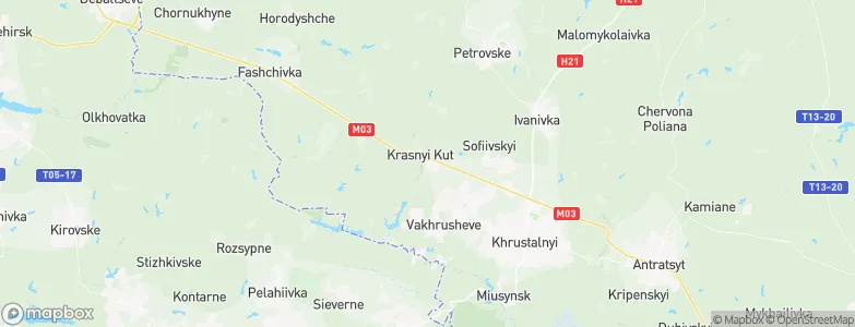 Krasnyy Kut, Ukraine Map