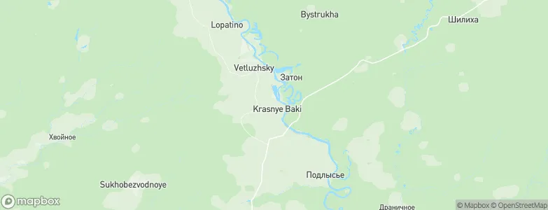 Krasnyye Baki, Russia Map