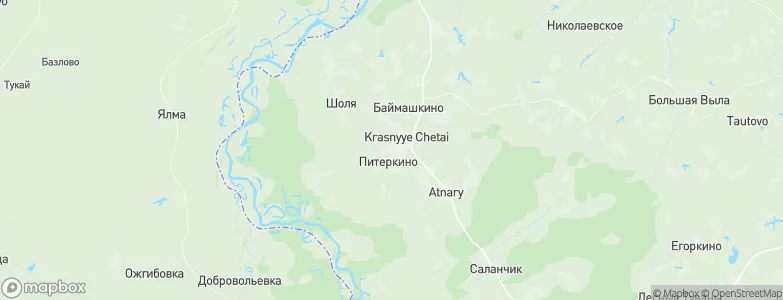 Krasnyye Chetai, Russia Map