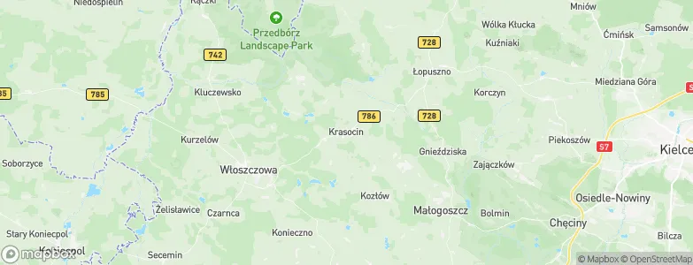 Krasocin, Poland Map