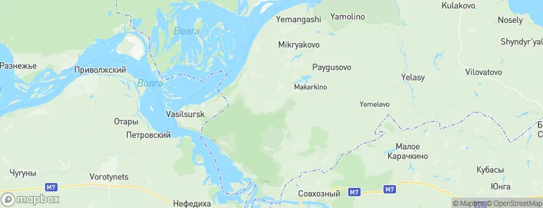 Krayniye Sheshmary, Russia Map