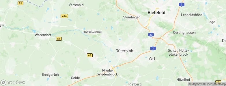 Kreis Gütersloh, Germany Map
