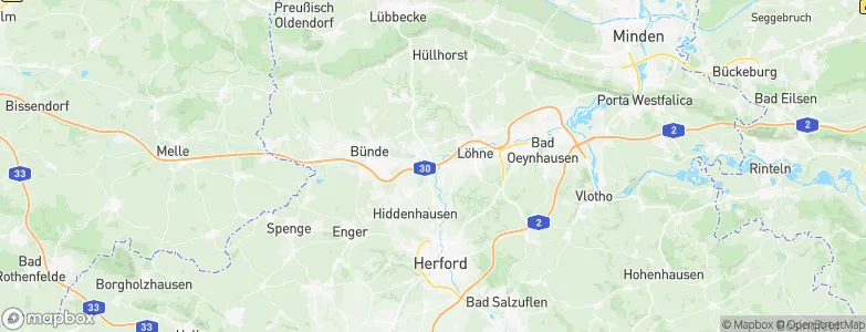 Kreis Herford, Germany Map