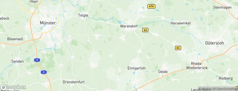 Kreis Warendorf, Germany Map