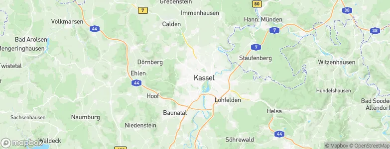 Kreisfreie Stadt Kassel, Germany Map