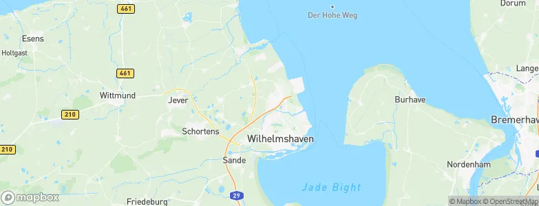Kreisfreie Stadt Wilhelmshaven, Germany Map