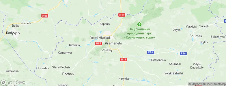Kremenets, Ukraine Map