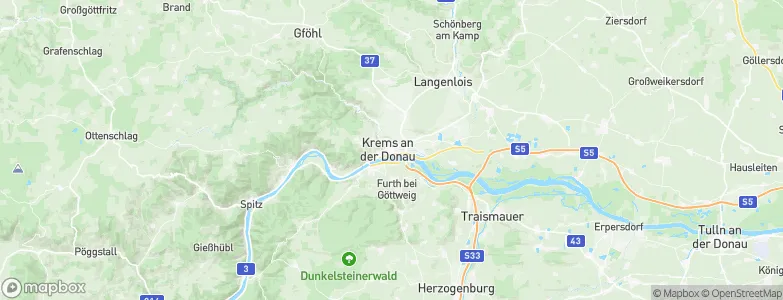 Krems an der Donau Stadt, Austria Map