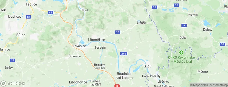 Křešice, Czechia Map
