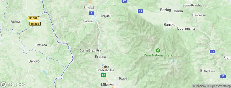 Kresna, Bulgaria Map