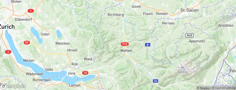 Krinau, Switzerland Map