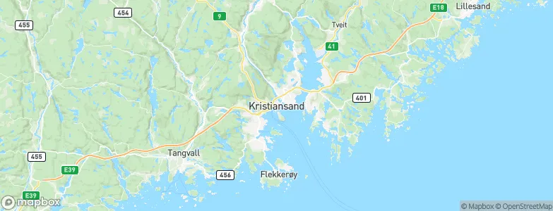 Kristiansand, Norway Map