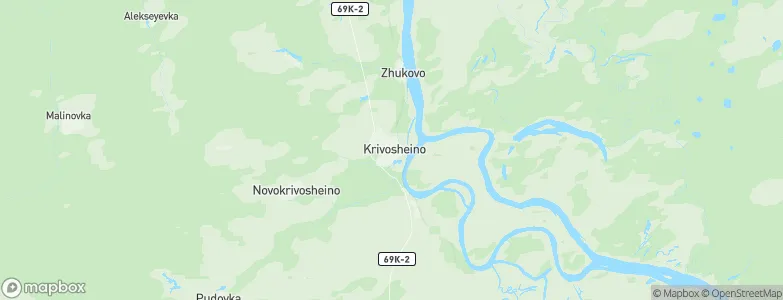 Krivosheino, Russia Map