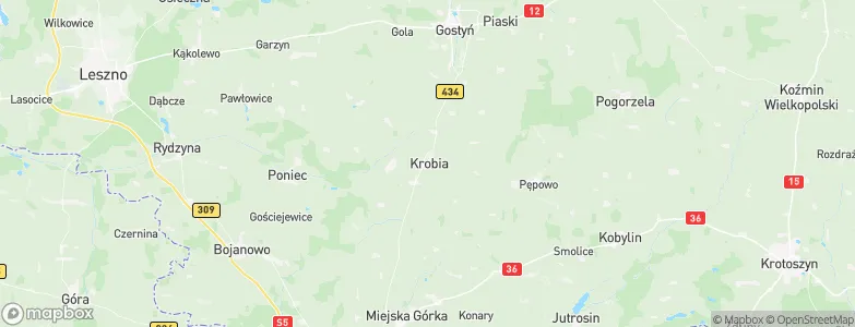 Krobia, Poland Map