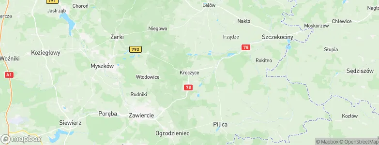 Kroczyce, Poland Map