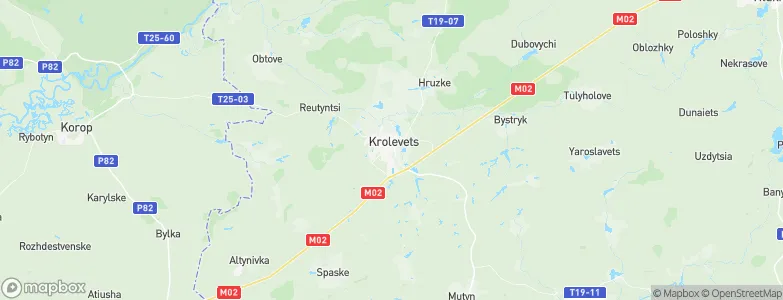 Krolevets, Ukraine Map