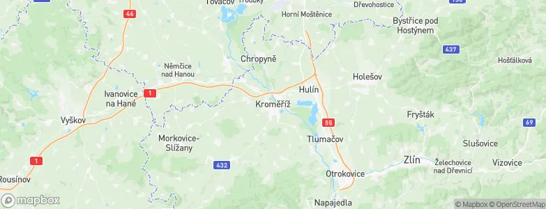 Kroměříž, Czechia Map