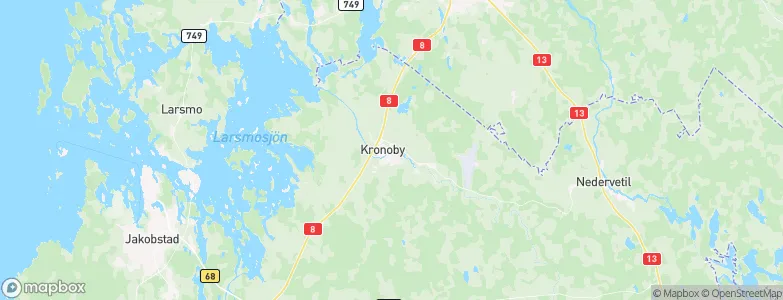 Kronoby, Finland Map