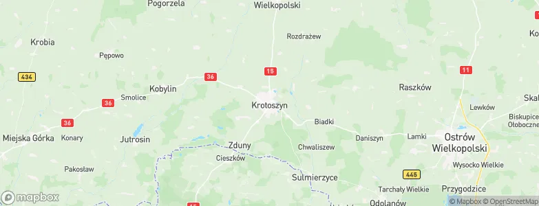 Krotoszyn, Poland Map